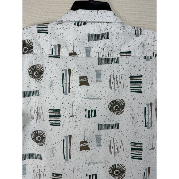 Men's MBX Premium Goods Shirt L Short Sleeve Button Up All Over Graphic Print - Picture 7 of 12